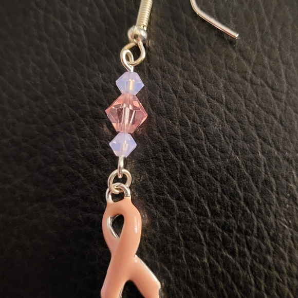 Breast Cancer Earrings - Picture 3 of 3